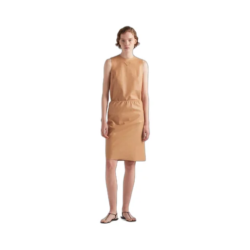Nappa leather skirt