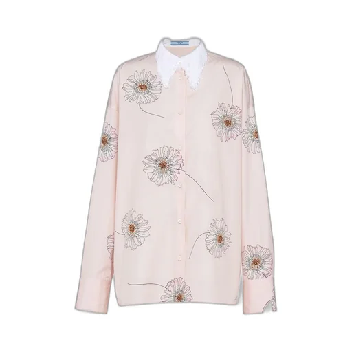 Printed poplin shirt