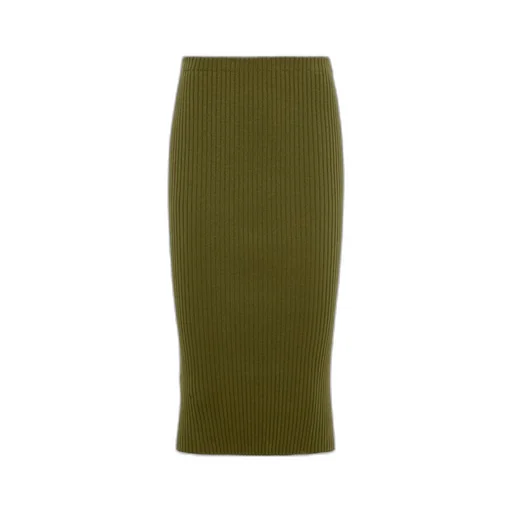 Ribbed knit cotton skirt