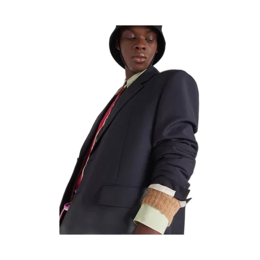 Single-breasted wool and mohair jacket