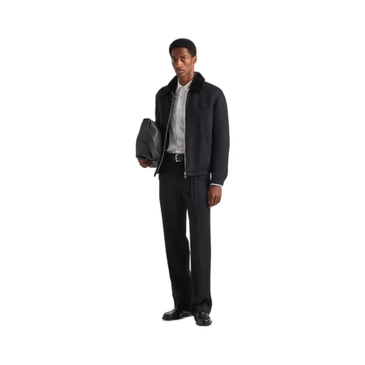Wool blend blouson jacket