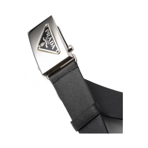 Saffiano leather belt
