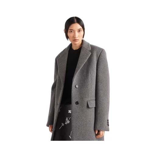 Single-breasted velour coat