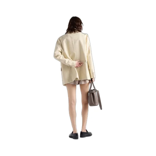 Single-breasted old canvas jacket