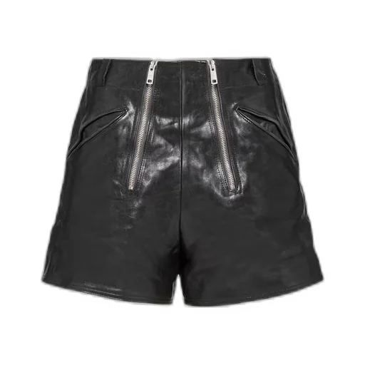 Leather shorts