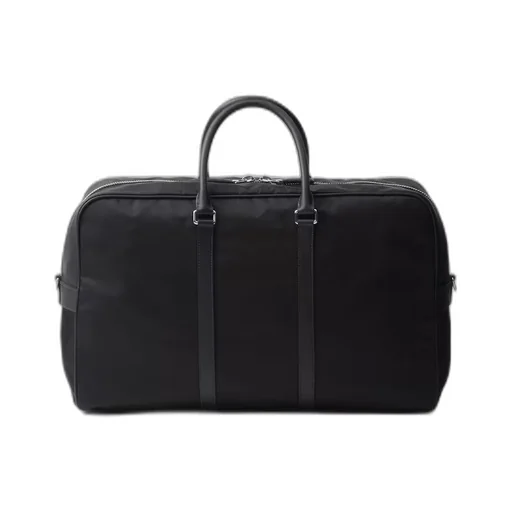 Re-Nylon and Saffiano leather duffel bag