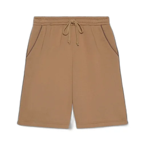 Cotton jersey shorts with embroidery