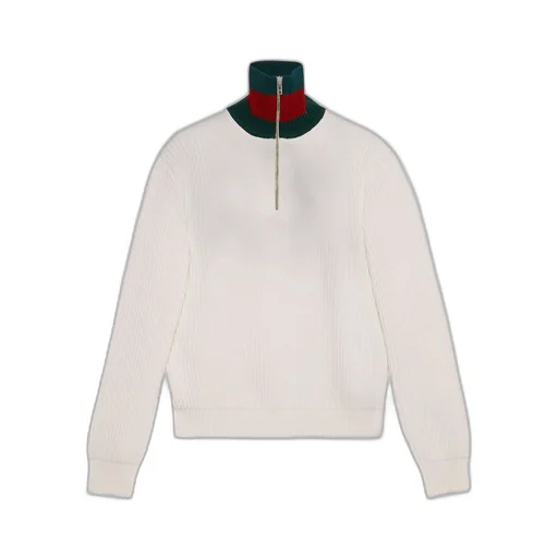 Knit wool jumper with Web