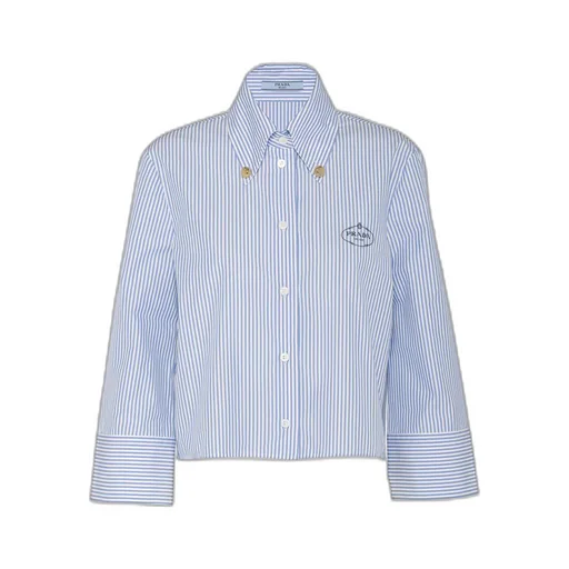 Embroidered striped shirt