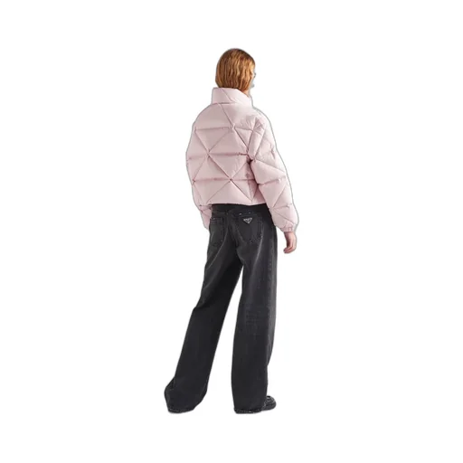 Re-Nylon Gabardine cropped down jacket
