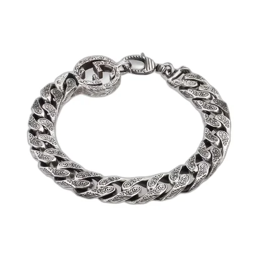 Gucci Interlocking chain bracelet in silver