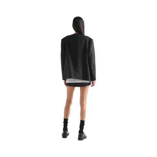 Single-breasted kid mohair jacket