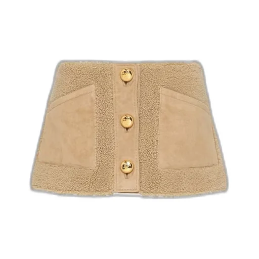 Shearling skirt