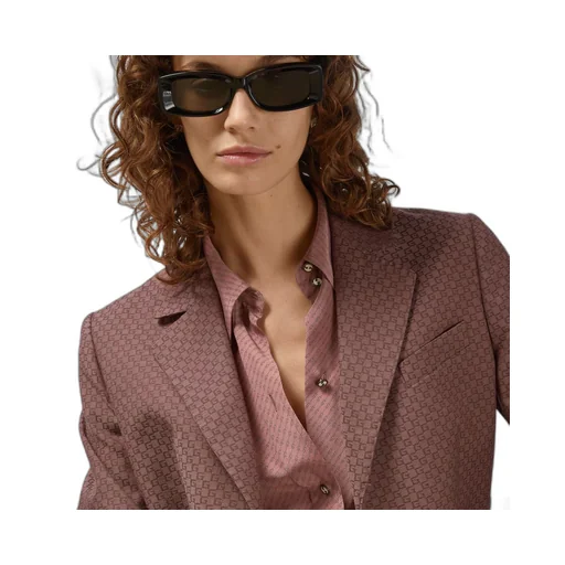 Micro G print silk shirt