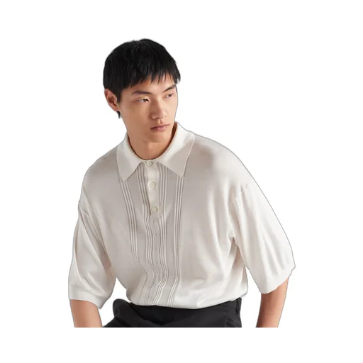Silk polo shirt