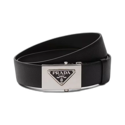 Saffiano leather belt