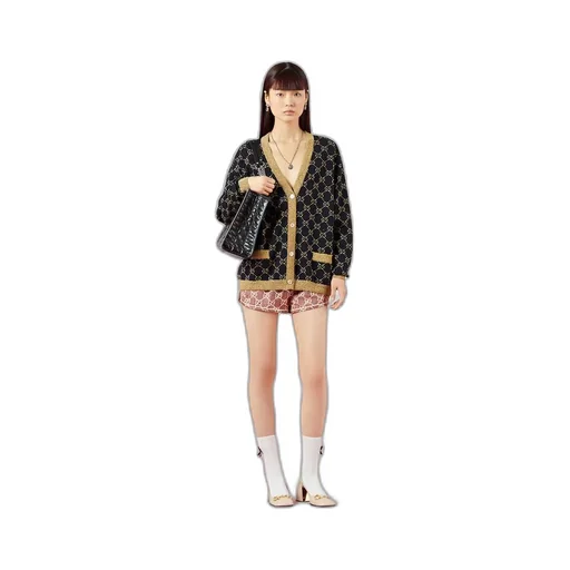 GG cotton lamé cardigan