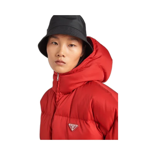 Re-Nylon hooded down jacket