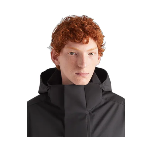Recycled technical fabric raincoat