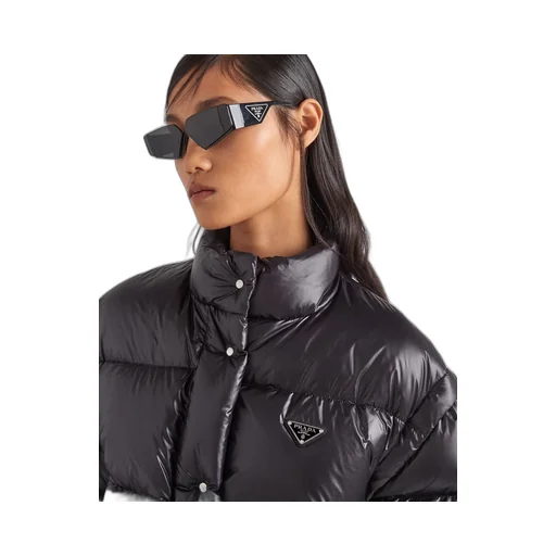 Re-Nylon cropped convertible down jacket