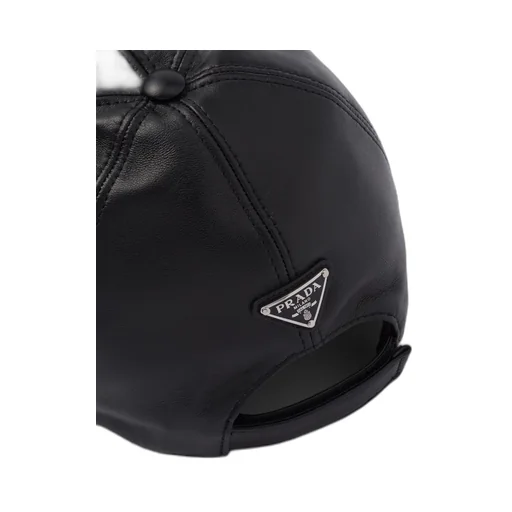 Nappa leather baseball cap