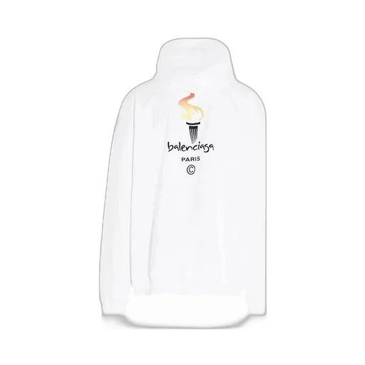 Unisex Logo Oversize Sweatshirt White