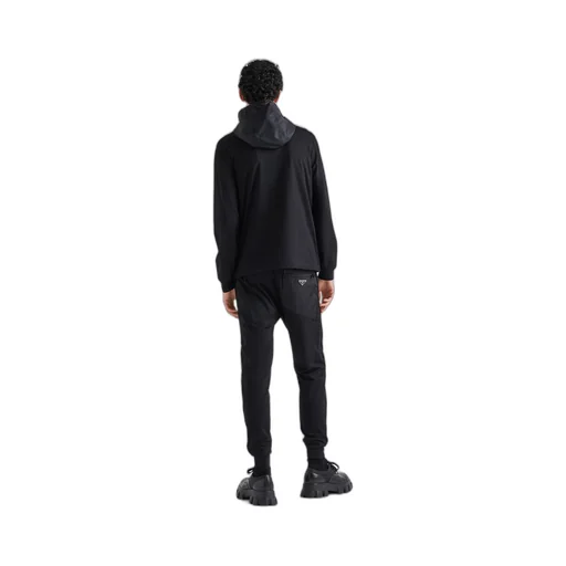 Technical cotton and Re-Nylon cardigan