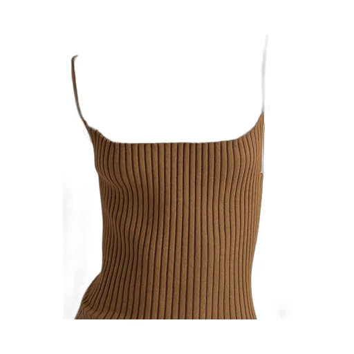 Ribbed knit cotton dress
