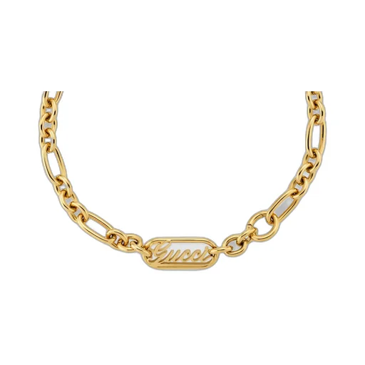 Chain necklace with Gucci script