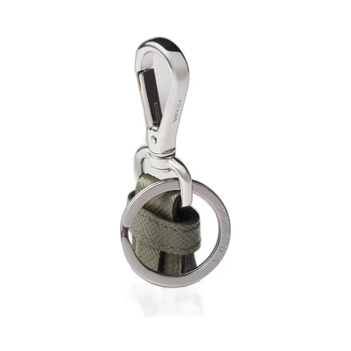 Saffiano leather keychain