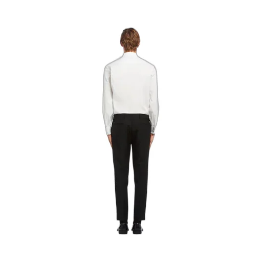 Stretch poplin tuxedo shirt