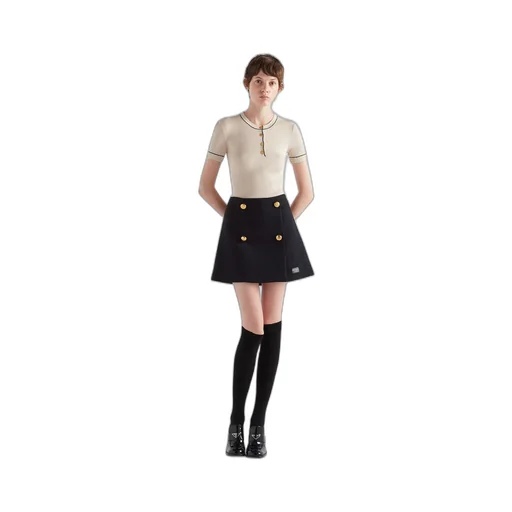 Short-sleeved silk sweater