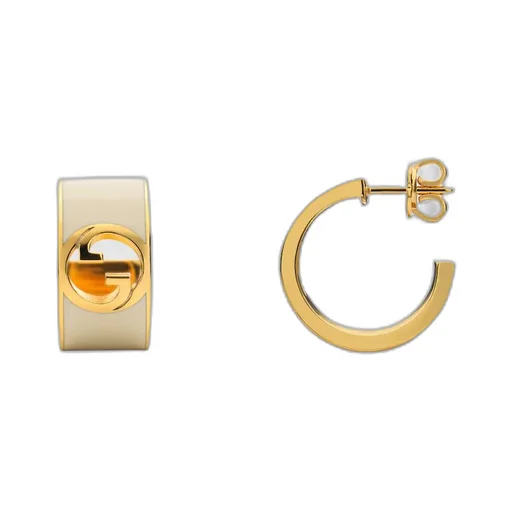 Gucci Blondie enamel hoop earrings