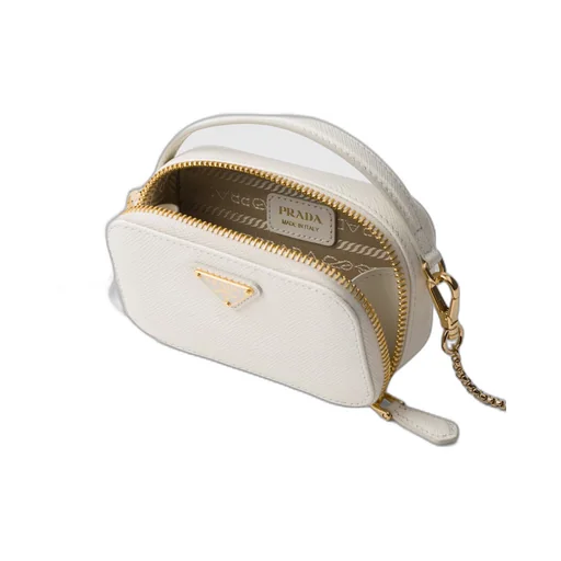Saffiano leather mini-pouch