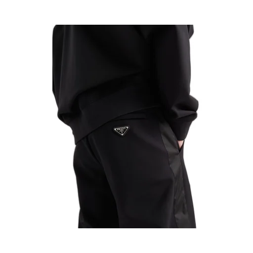 Cotton fleece pants with Re-Nylon details