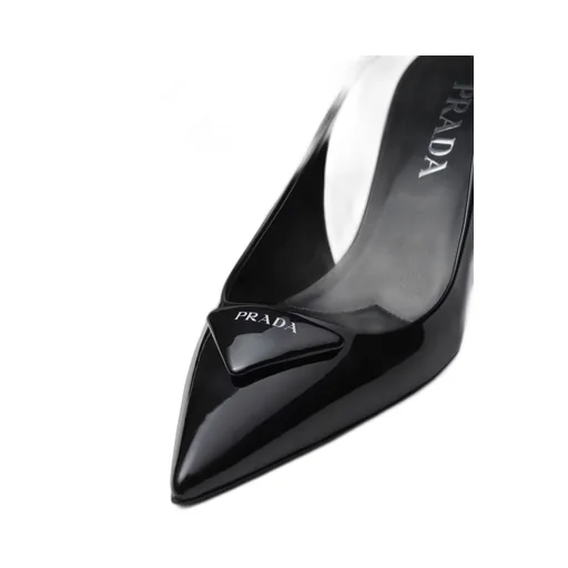 Patent leather slingback pumps