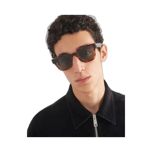Sunglasses with iconic metal plaque