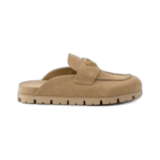 Suede sabots