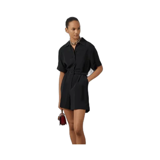 Viscose crêpe cady short jumpsuit