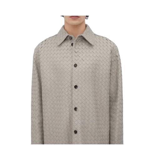 Intrecciato Relaxed Leather Shirt