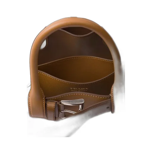 Prada Buckle medium leather handbag with belt