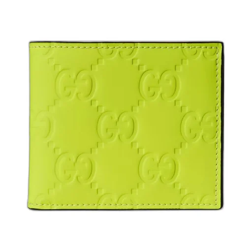 GG rubber-effect bi-fold wallet