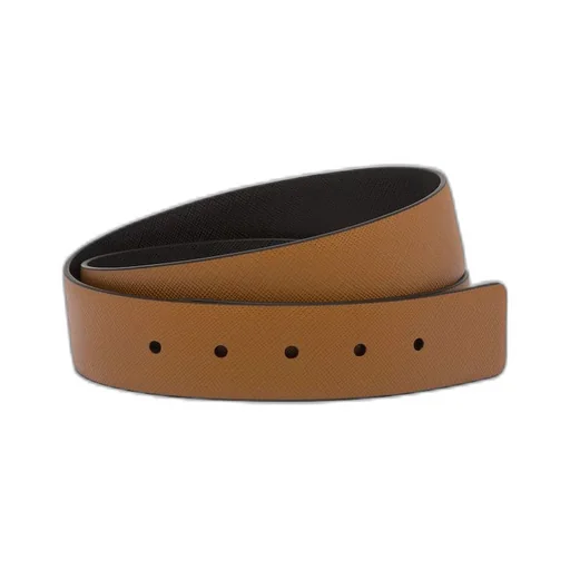 Reversible Saffiano leather belt strap