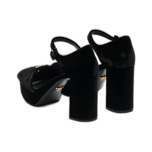Velvet platform sandals