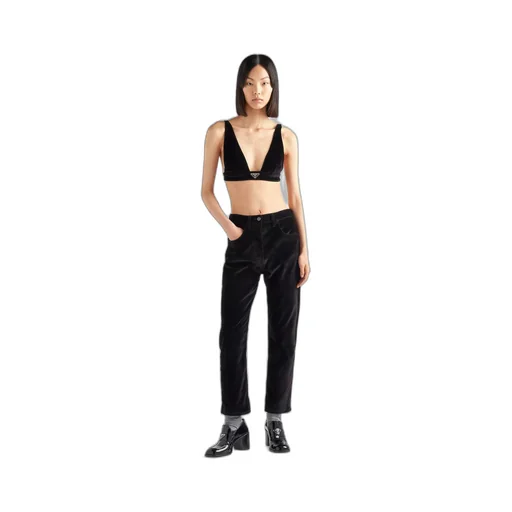 Velvet denim top