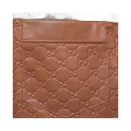 GG embossed leather shirt