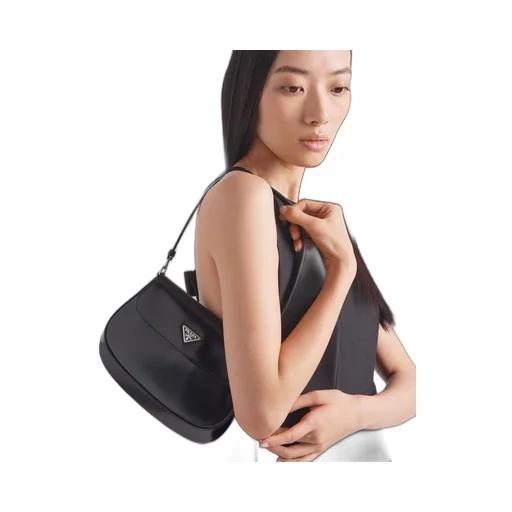 Prada Cleo brushed leather shoulder bag with flap