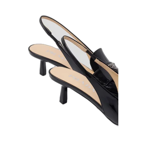 Patent leather slingbacks