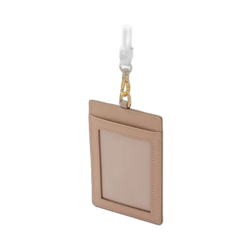 Saffiano Leather Badge Holder