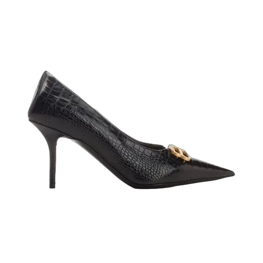 Square Knife BB Croc-Effect Leather Pumps